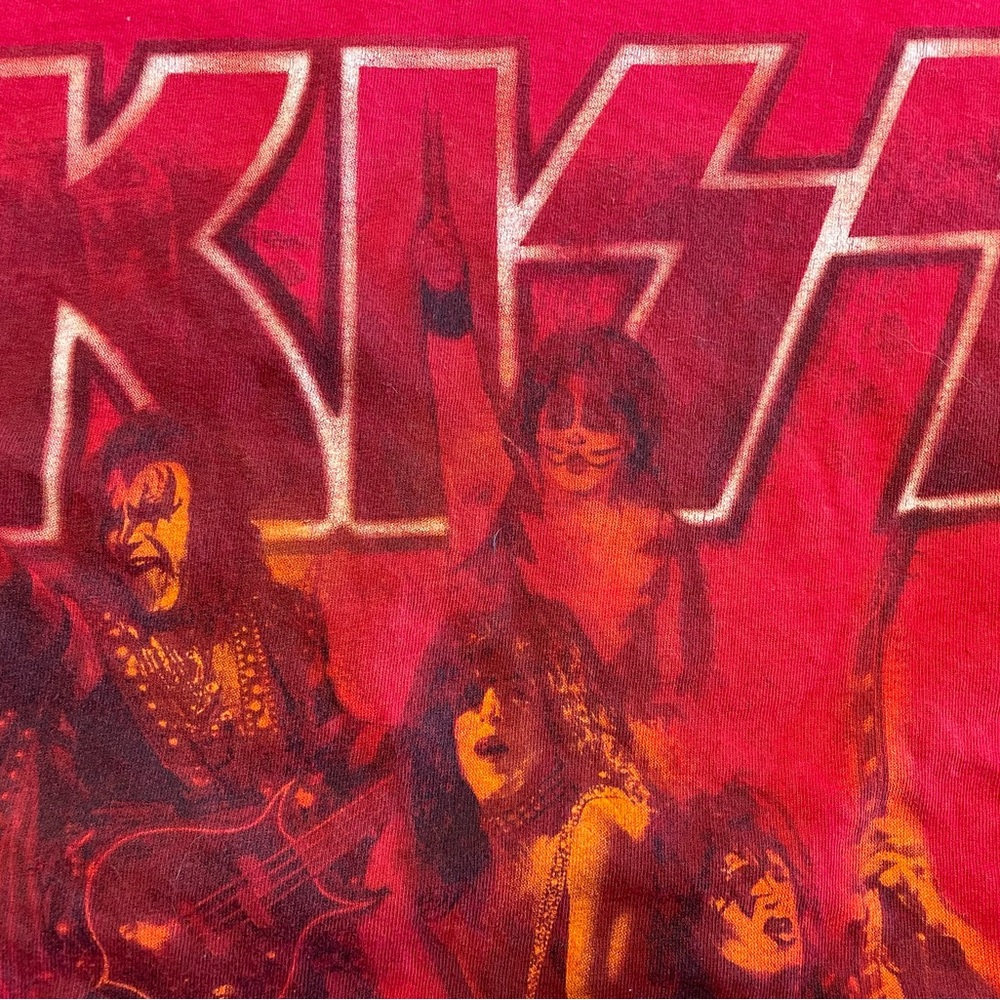 VTG Y2k Kiss Rock Band Tee Rock The Nation Tour Rare Vintage 2004 Shirt L 90s